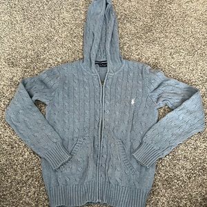 Ralph Lauren cable knit hooded sweater